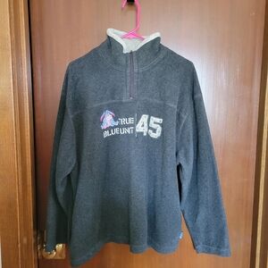 Vintage Disney Eeyore Gray Sweater XL Quarter Zip True Blue Unit 45